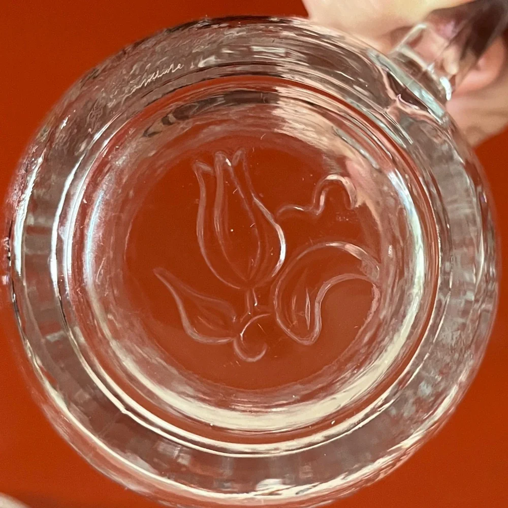 Vintage Princess House Fantasia 4Coffee/Tea Mugs Heavy Embossed Flowers  perfect - Picture 5 of 10